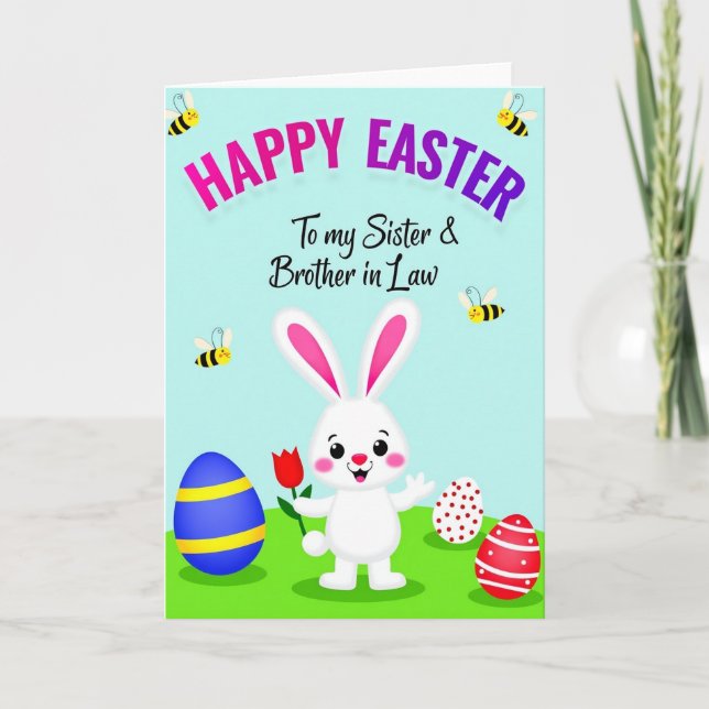 Happy Easter Family Card Kort (Framsida)