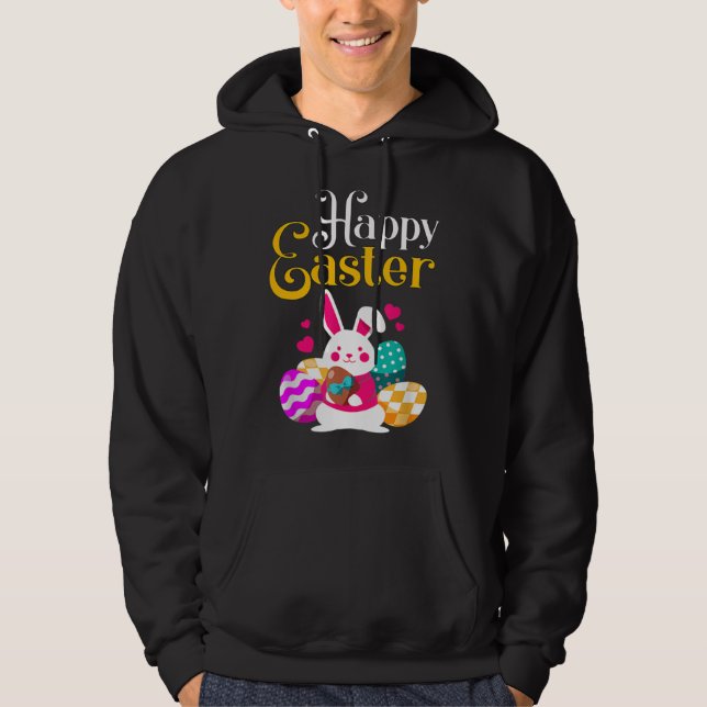Happy Easter for Girls and Women  Easter Hoodie (Framsida)