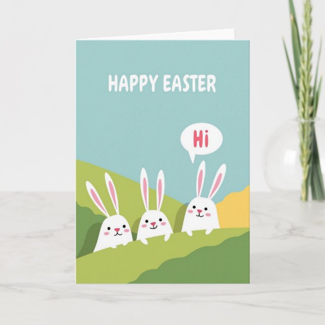 Happy Easter Friends Scene Card Kort (Framsida)