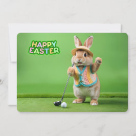 Happy Easter from Hilton Head Island Golf Bunny Julkort