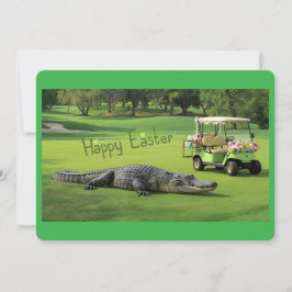 Happy Easter from the Lowcountry Alligator Julkort