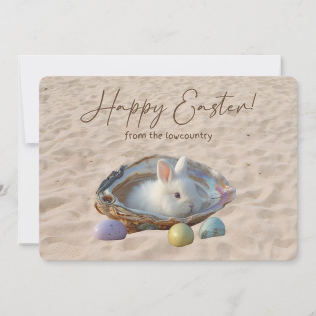 Happy Easter from the Lowcountry Oyster Shell Julkort (Framsida)