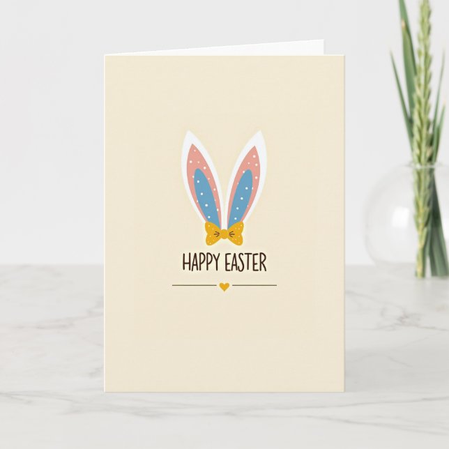 Happy Easter Fun Ears Card Kort (Framsida)