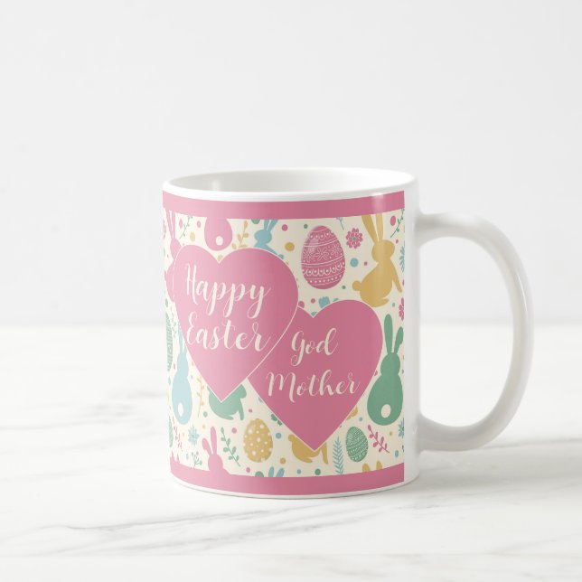 Happy Easter Godmother bunny Mug Kaffemugg (Höger)