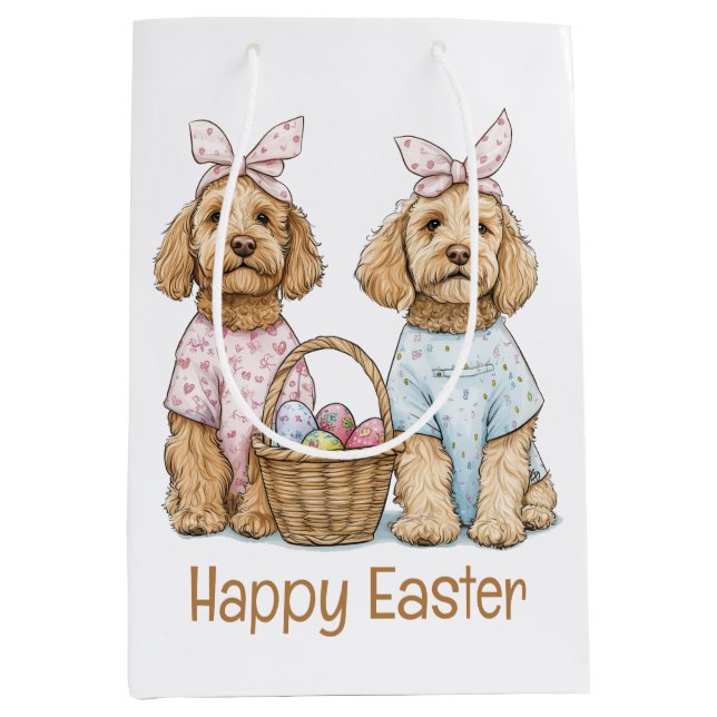 Happy Easter Goldendoodle Dogs (Framsidan)