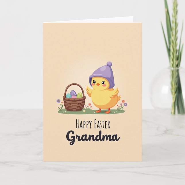 Happy Easter Grandma Greeting Card Kort (Framsida)