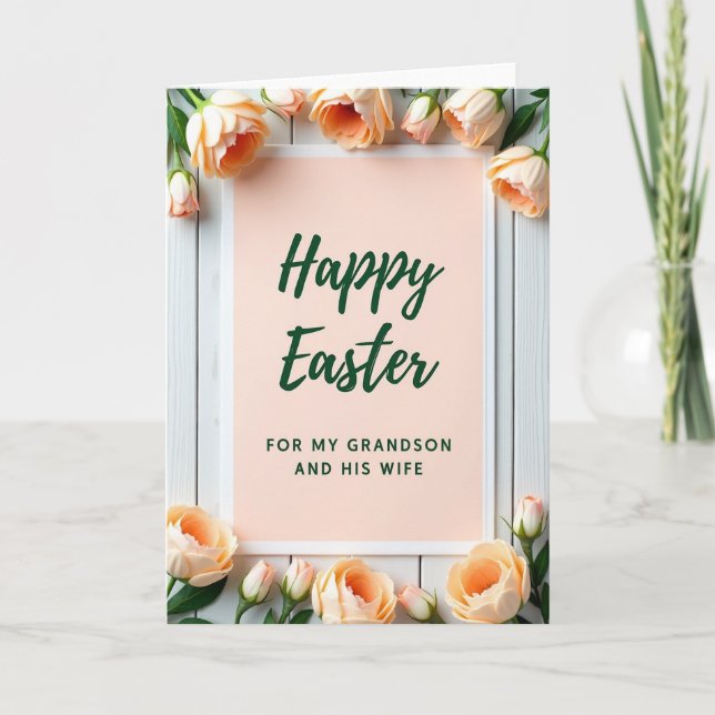 Happy Easter Grandson Wife Card Kort (Framsida)