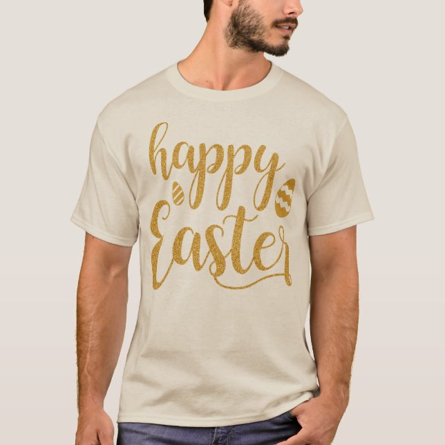 Happy Easter Graphic Print Classic T Shirt (Framsida)