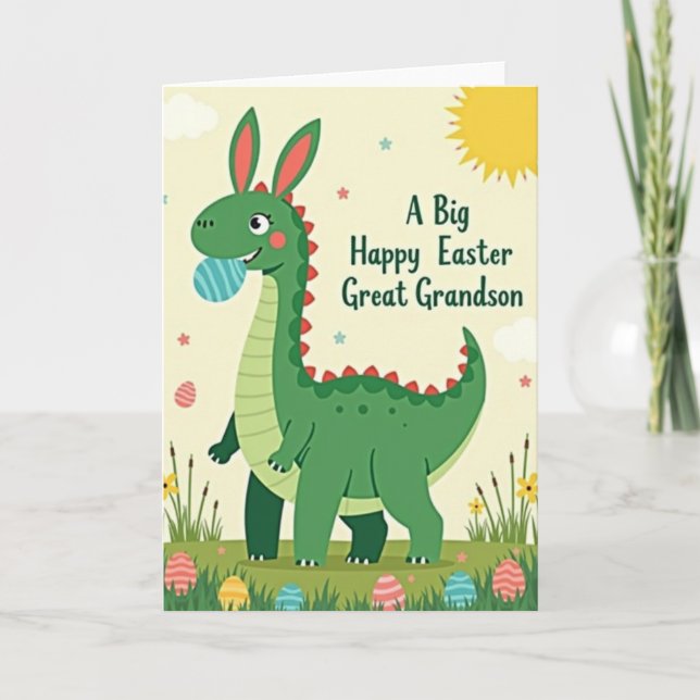 Happy Easter Great Grandson Card Kort (Framsida)