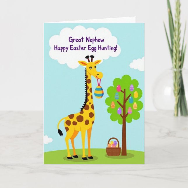 Happy Easter Great Nephew Card Kort (Framsida)