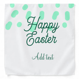 Happy Easter green eggs pastel name date simple  Bandana