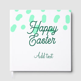 Happy Easter green eggs pastel name date simple  Gästböcker