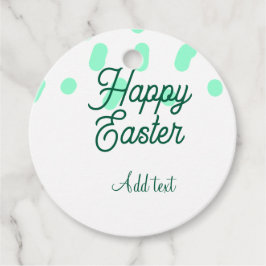 Happy Easter green eggs pastel name date simple  Gåvor Etiketter