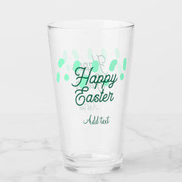 Happy Easter green eggs pastel name date simple  Glaskopp