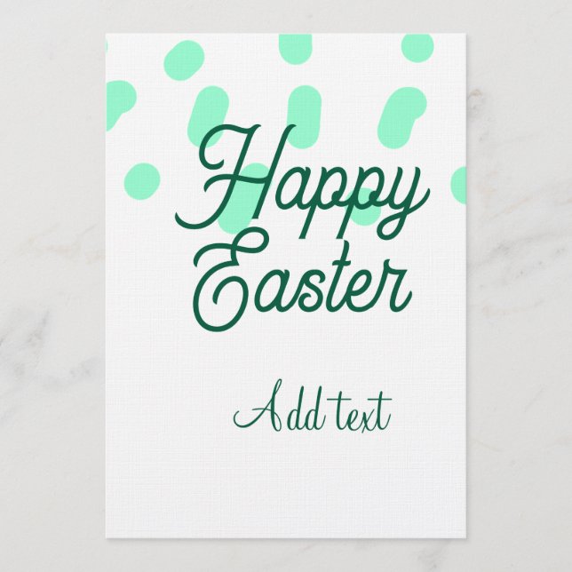 Happy Easter green eggs pastel name date simple  Inbjudningar (Framsida)