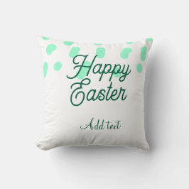 Happy Easter green eggs pastel name date simple  Kudde