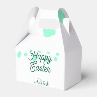 Happy Easter green eggs pastel name date simple Presentaskar