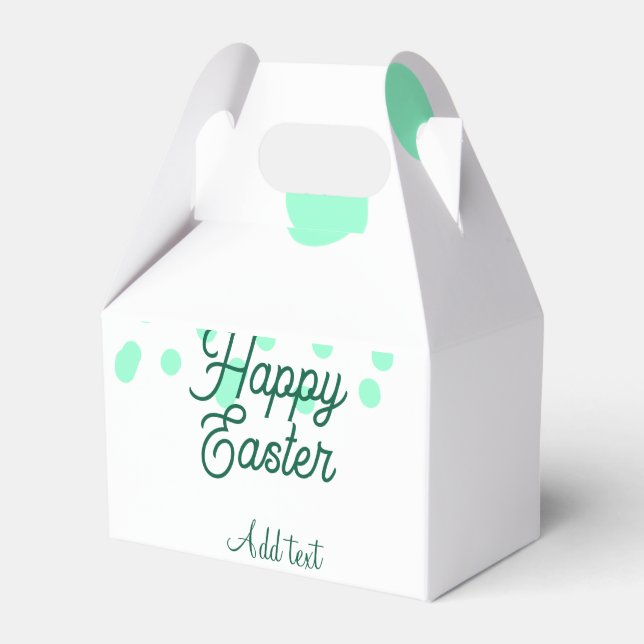 Happy Easter green eggs pastel name date simple  Presentaskar (Framsidan Sidan)