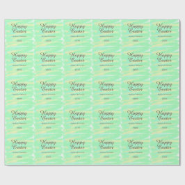 Happy Easter green yellow pastel gray name year  Presentpapper