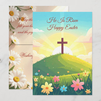 Happy Easter Greeting Card – Cute Bunny Easter Egg Julkort