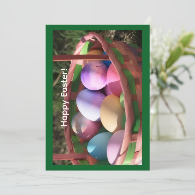 Happy Easter Greeting Card Julkort (Stående Fram)
