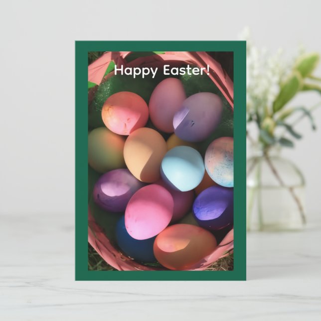 Happy Easter Greeting Card Julkort (Stående Fram)