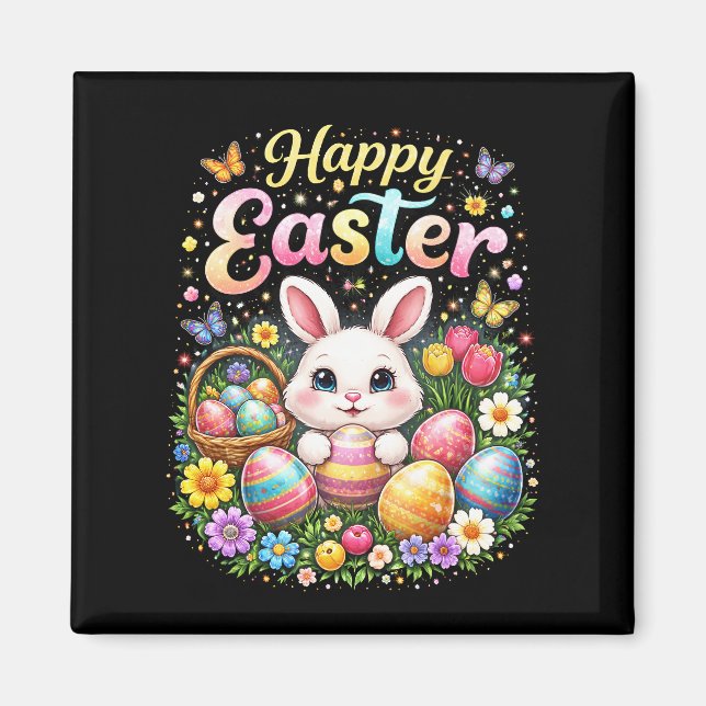 Happy Easter Little Bunny Magnet (Framsidan)
