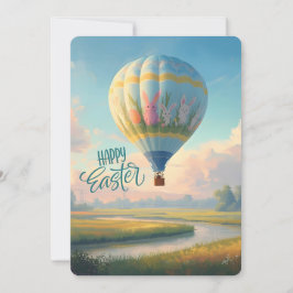 Happy Easter Lowcountry Marshland Hot Air Balloon Julkort
