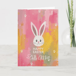 Happy Easter Mom , Personalized Easter Cute Bunny Helgkort