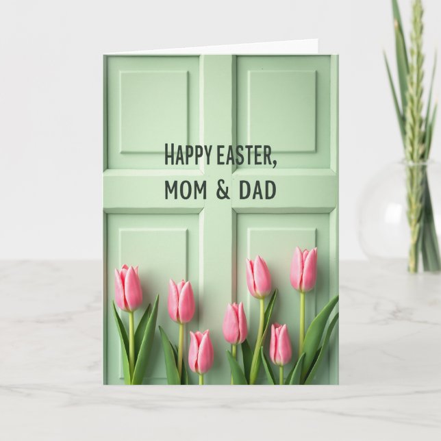 Happy Easter Parents Spring Card Kort (Framsida)