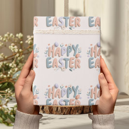 Happy Easter Pastel Wrapping Paper Presentpapper