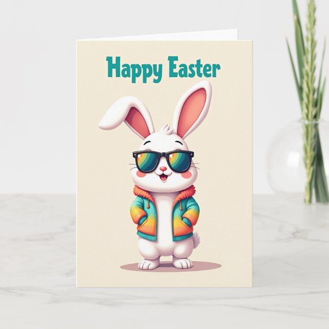 Happy Easter Rabbit Friend Card Kort (Framsida)