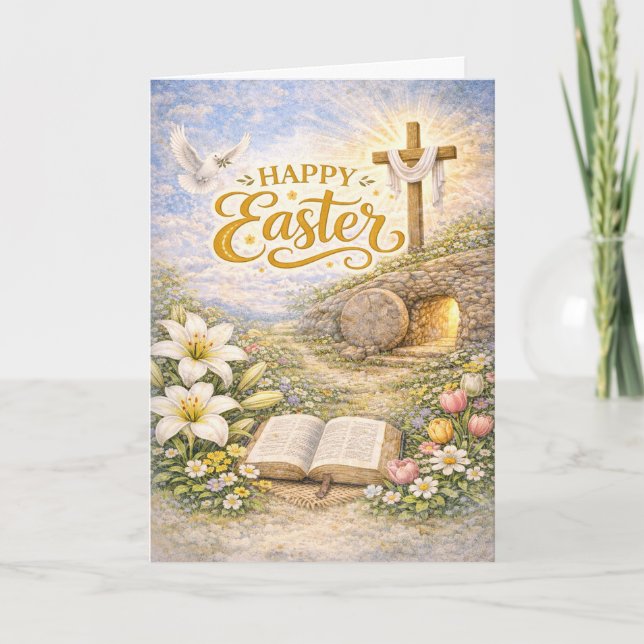 Happy Easter Resurrection Promise Helgkort (Framsida)