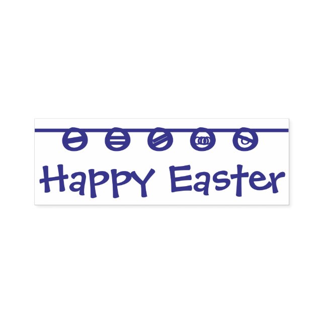 Happy Easter Rubber Stamp Självfärgande Stämpel (Design)