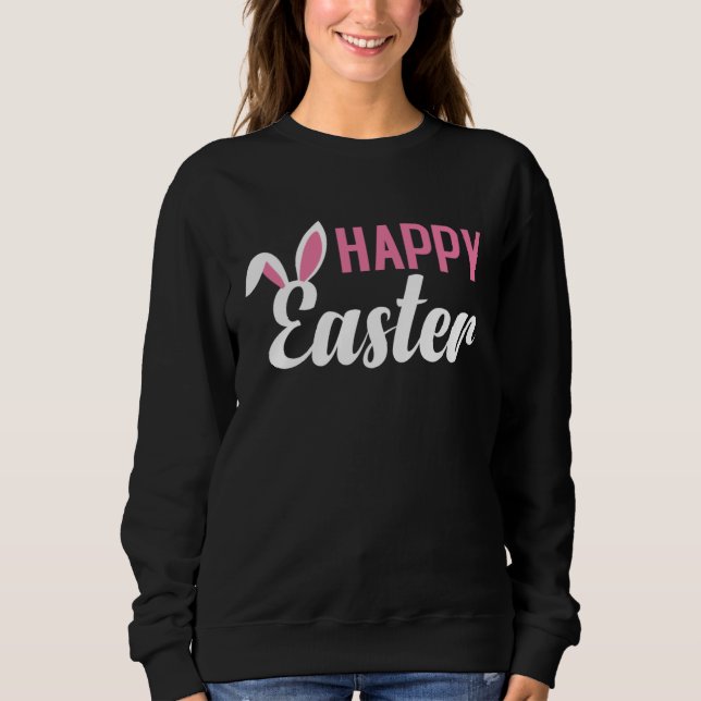 Happy Easter Season Bunny Rabbit Ears Feet Christi T Shirt (Framsida)