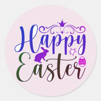 Happy Easter stickers or seals Runt Klistermärke