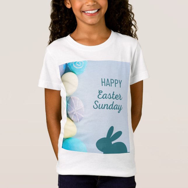Happy easter sunday design t shirt (Framsida)