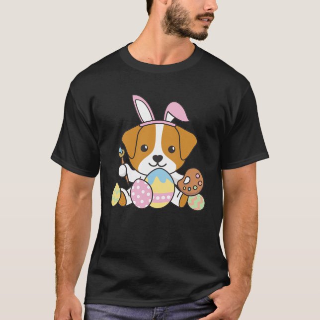 Happy Easter Sweet Jack Russell For Easter With Ea T Shirt (Framsida)