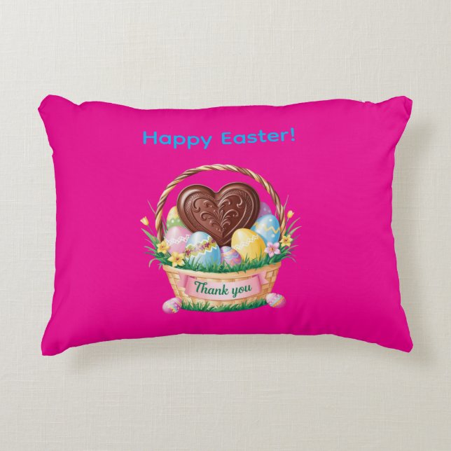 Happy Easter! Thank you! Pillow Prydnadskudde (Framsidan)