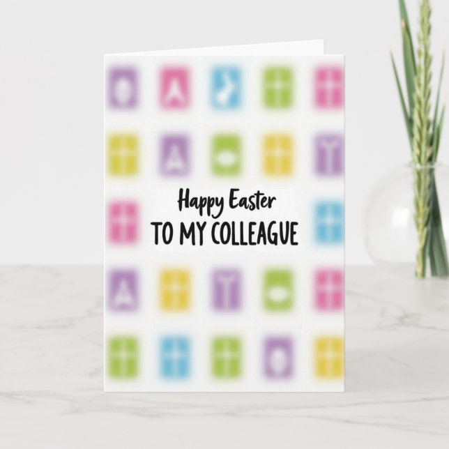 Happy Easter To My Colleague Card Kort (Framsida)