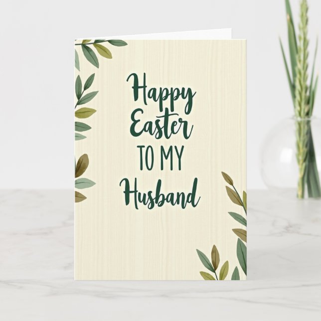 Happy Easter To My Husband Card Kort (Framsida)