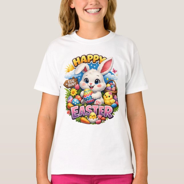 Happy Easter Unisex Shirt T (Framsida)