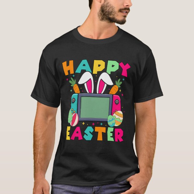 Happy Easter Video Game Bunny Gaming Controller Ga T Shirt (Framsida)