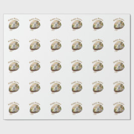 Happy Easter white bunny year photo family name  Presentpapper