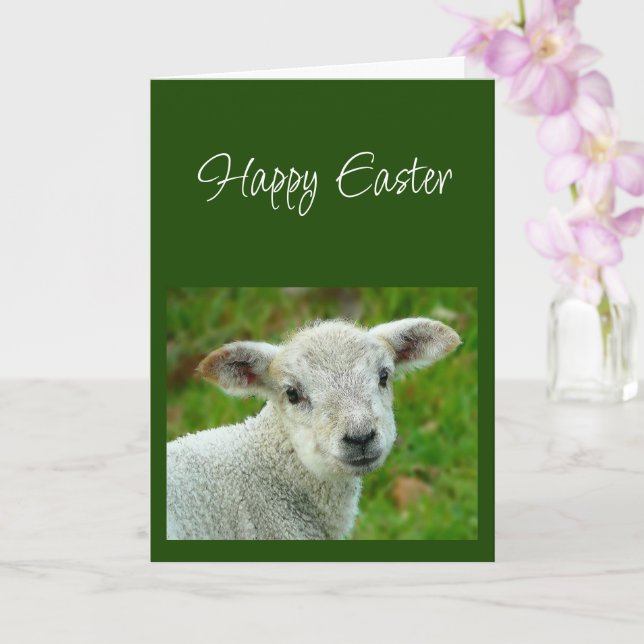 Happy Easter wishes with Lamb of God  Kort (Orkide)