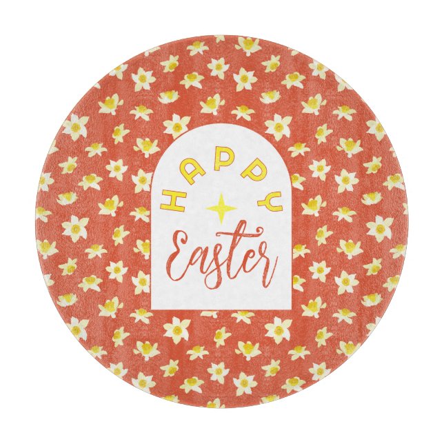 Happy Easter. Yellow Daffodils Spring Modern. (Framsidan)