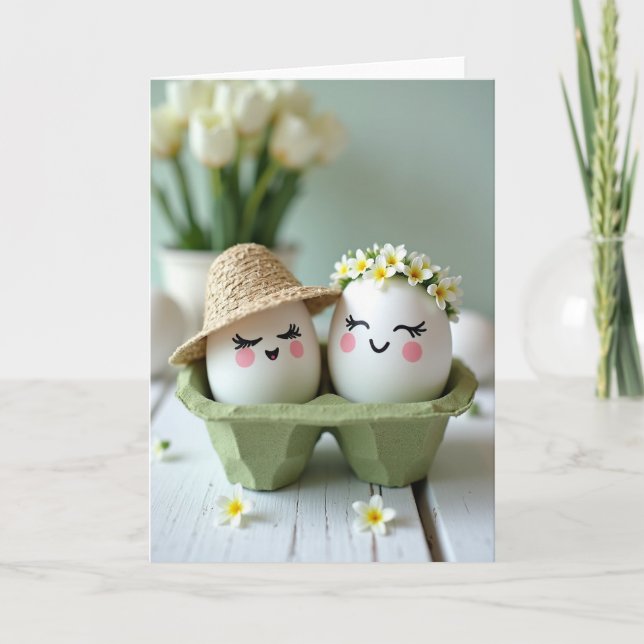 Happy Egg Friends Spring Card Kort (Framsida)