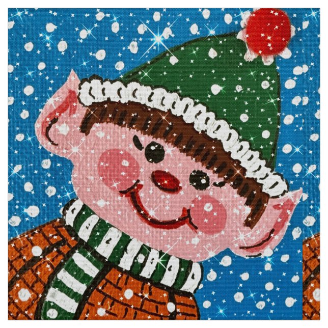 Happy Elf Fabric Tyg (Provkarta)