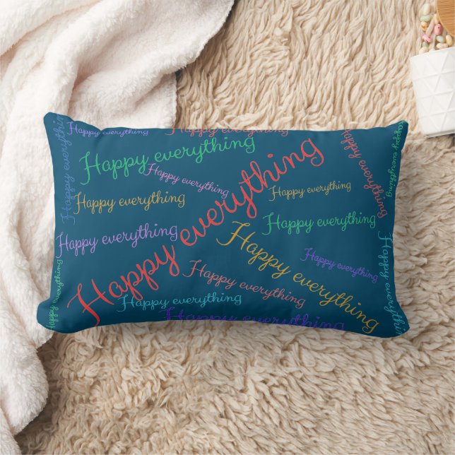 Happy Everything - Buntes Kissen für gute Laune Lumbarkudde (Filt)