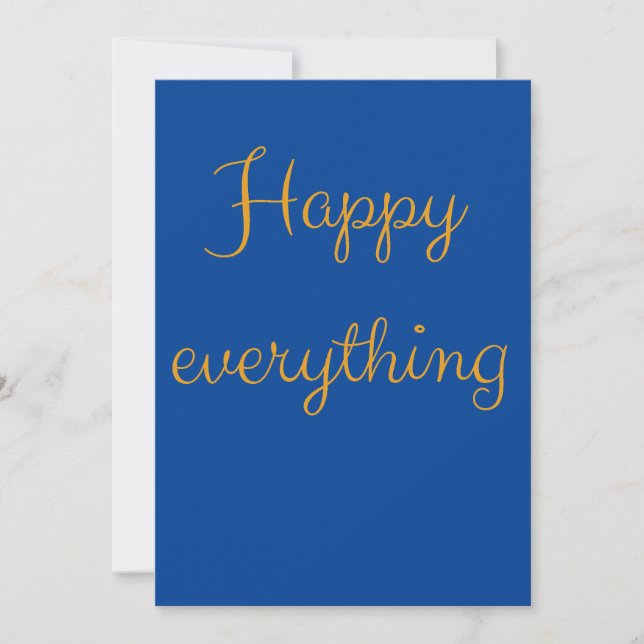 Happy Everything - Elegante Schrift Grußkarte (Framsida)